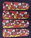 New Disney Mickey Mouse 42" Ceiling Fan Blades Only