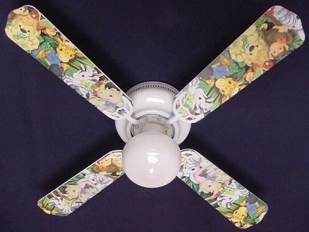 New Zootles Baby Animals Jungle Ceiling Fan 42"