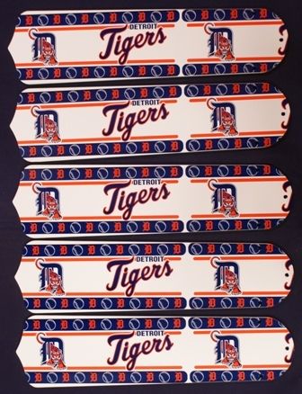 New Mlb Detroit Tigers 52" Ceiling Fan Blades Only
