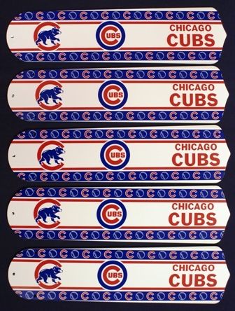 New Mlb Chicago Cubs 52" Ceiling Fan Blades Only