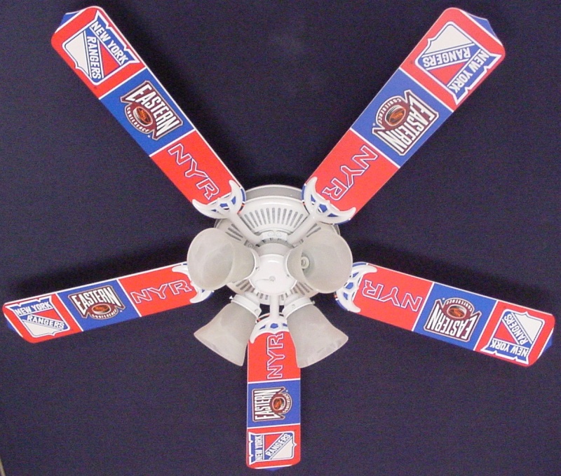 New Nhl New York Rangers Hockey Ceiling Fan 52"