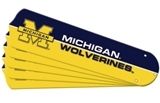 New Ncaa Michigan Wolverines 42" Ceiling Fan Blade Set