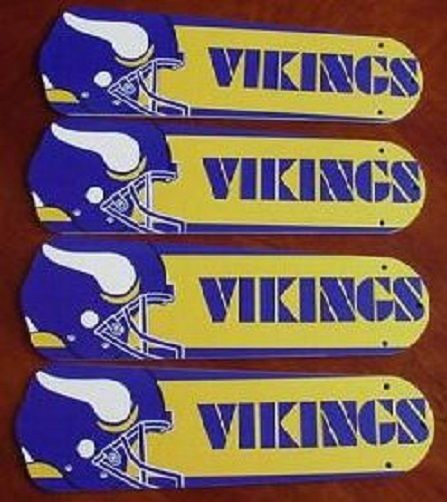 New Nfl Minnesota Vikings 42" Ceiling Fan Blades Only