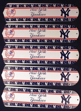 New Mlb New York Yankees 52" Ceiling Fan Blades Only