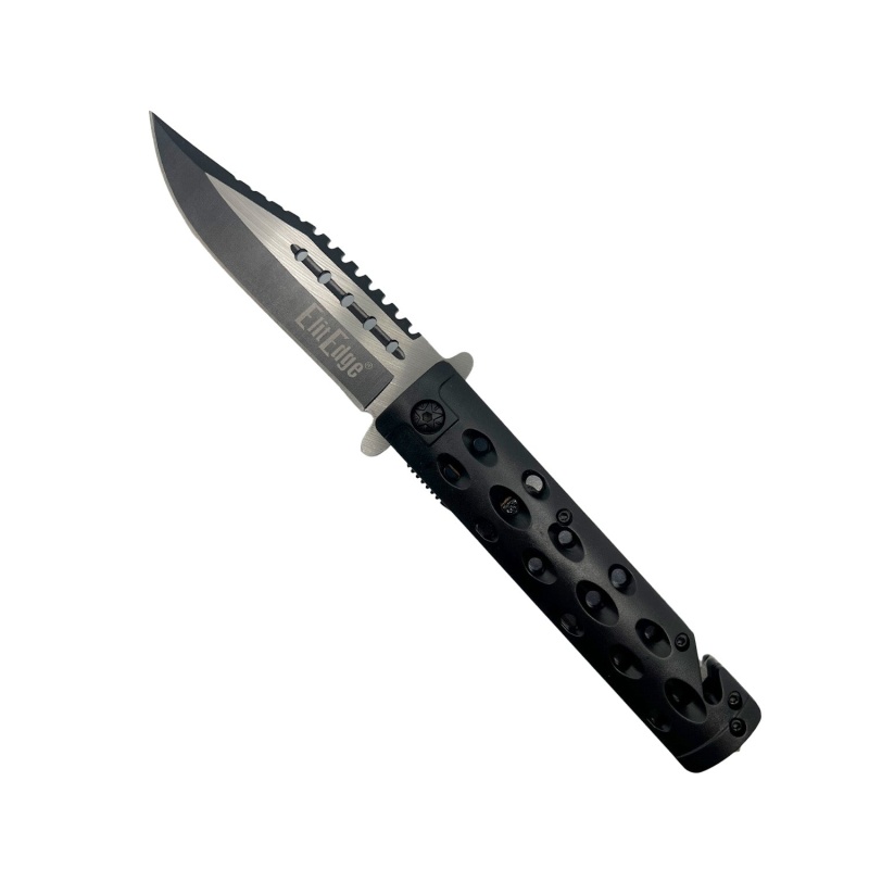 Abs Spring Assisted Rescue Knife - Black