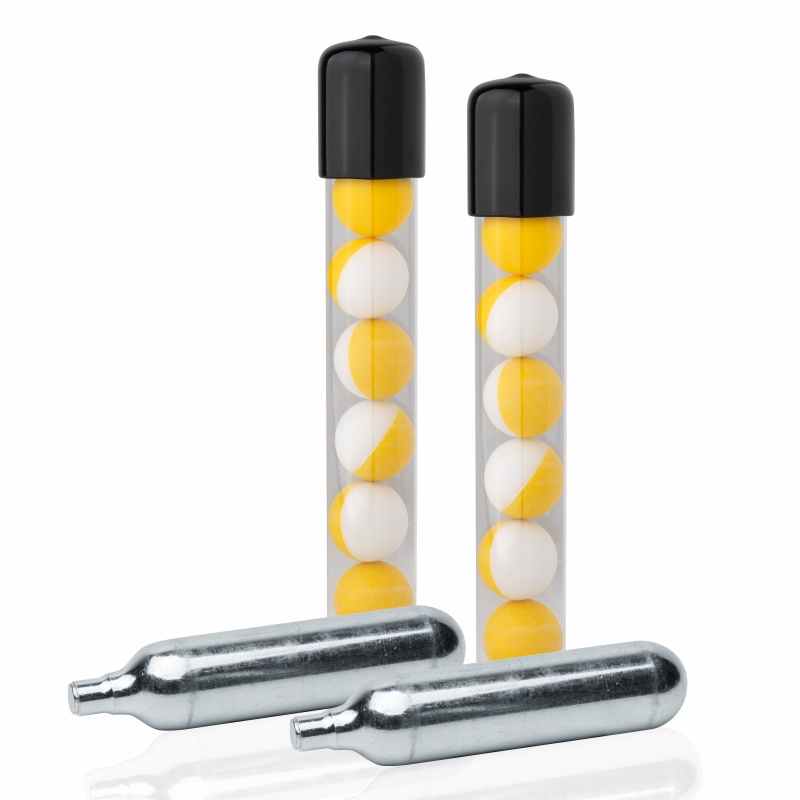 14 Inert 0.68 Cal Projectiles + 2 Co2 Cartridges