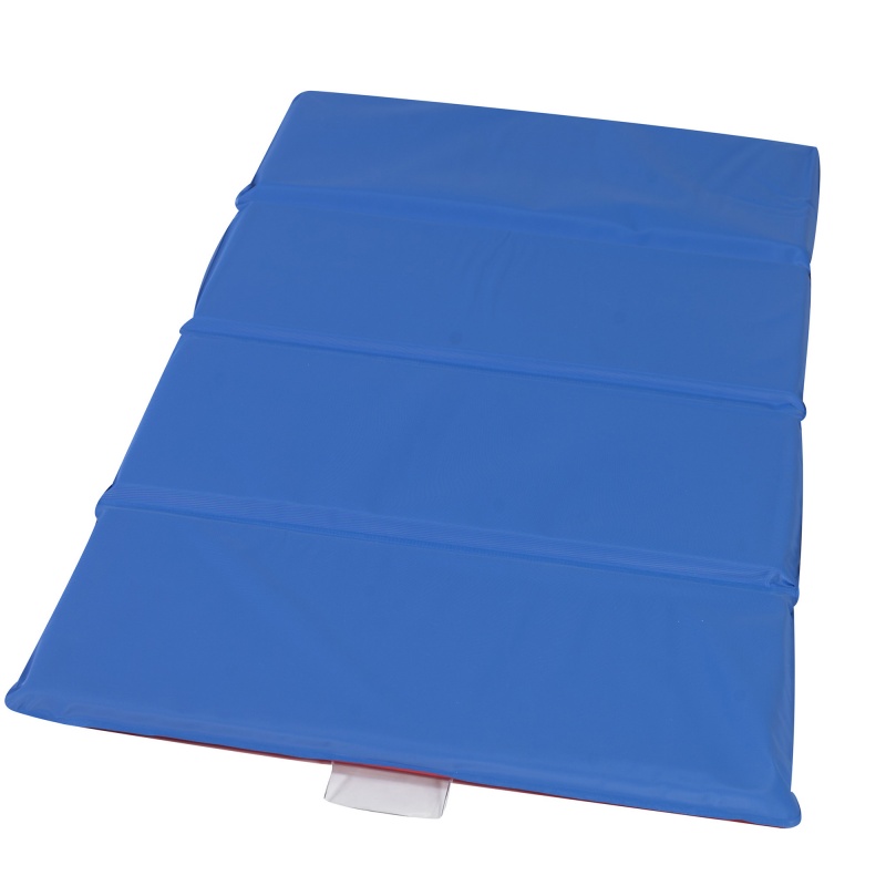 Angels Rest™ Nap Mat 1″ – Red/Blue 4-Section Folding Mat