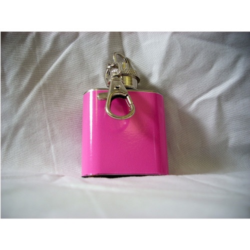 Pink 1Oz Key Chain Flask
