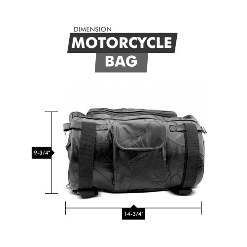 Barrel Style Leather Motorcycle Bags