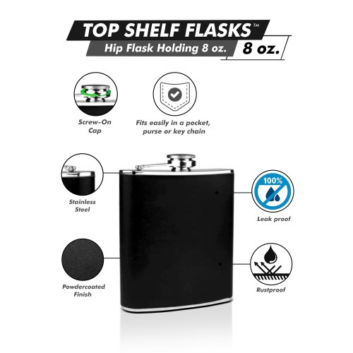 Stainless Steel Flask With Black Wrap