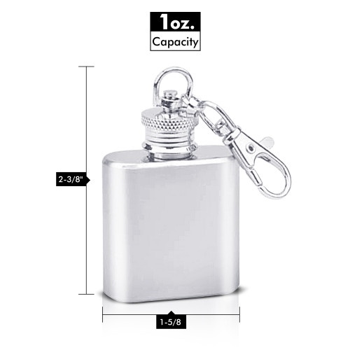 1Oz Mini Key Chain Flask