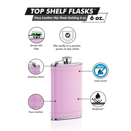Pink 6Oz Flask For The Ladies