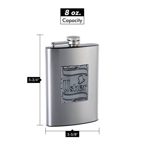 8Oz Customizeable Gift Flask For Usher