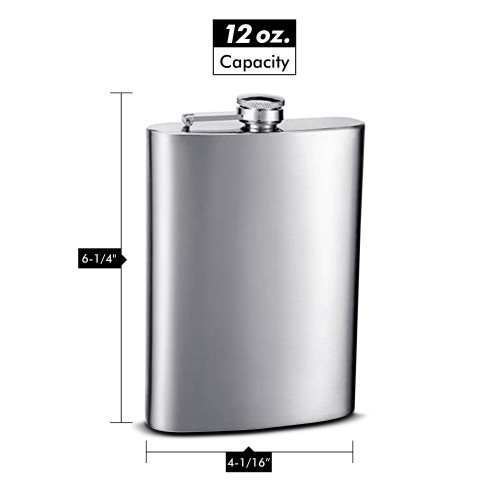 12Oz Personalized Engraved Custom Hip Flask