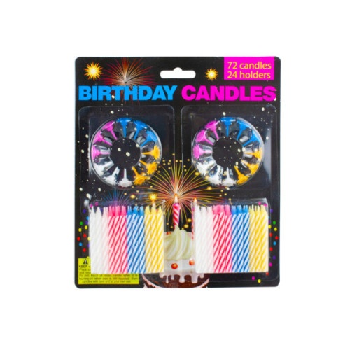 Birthday Candles With Holders Set