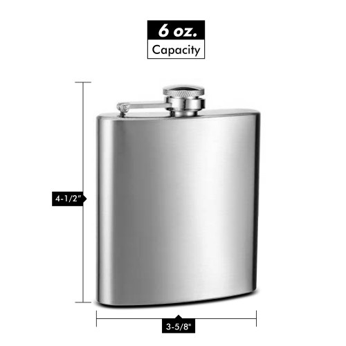 6Oz Stainless Steel Hip Flask