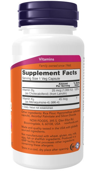 Vitamin D-3 & K-2 - 120 Count