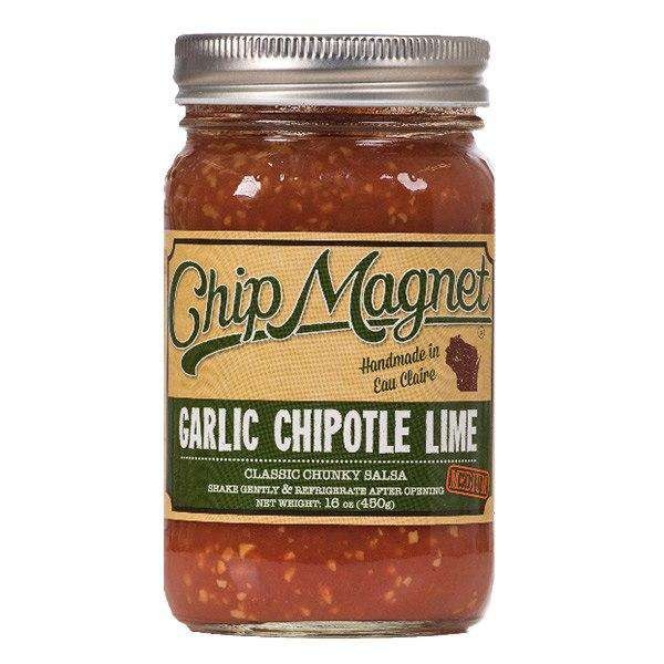 Chip Magnet Salsa, Garlic Chipotle Lime (Medium, Vinegar Free) - 16 Oz