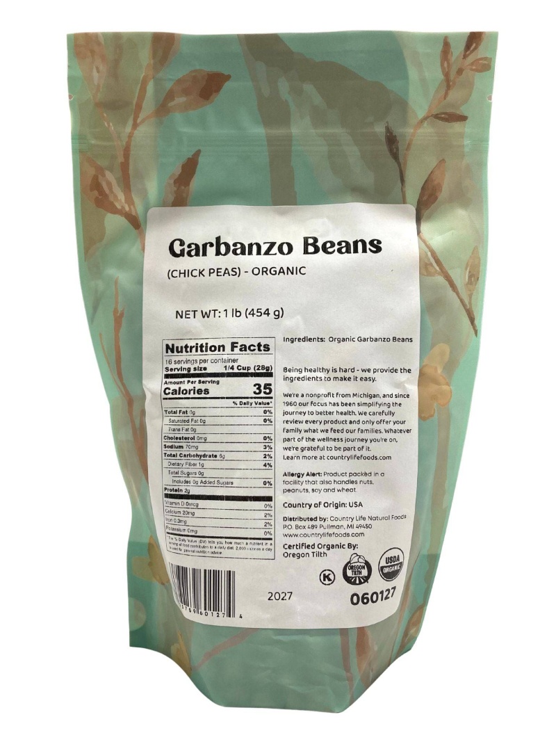 Garbanzo Beans (Chickpeas), Organic