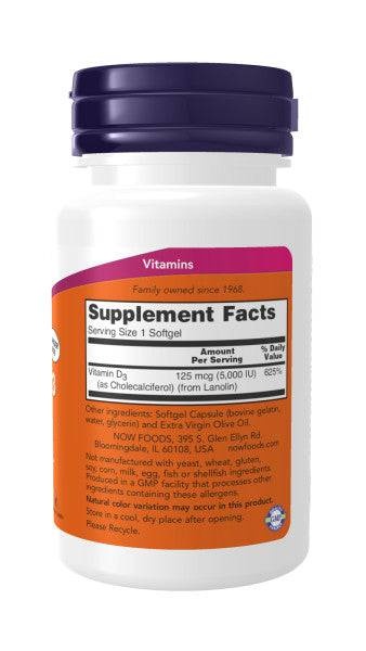 Vitamin D-3 5,000 Iu High Potency - 240 Softgels