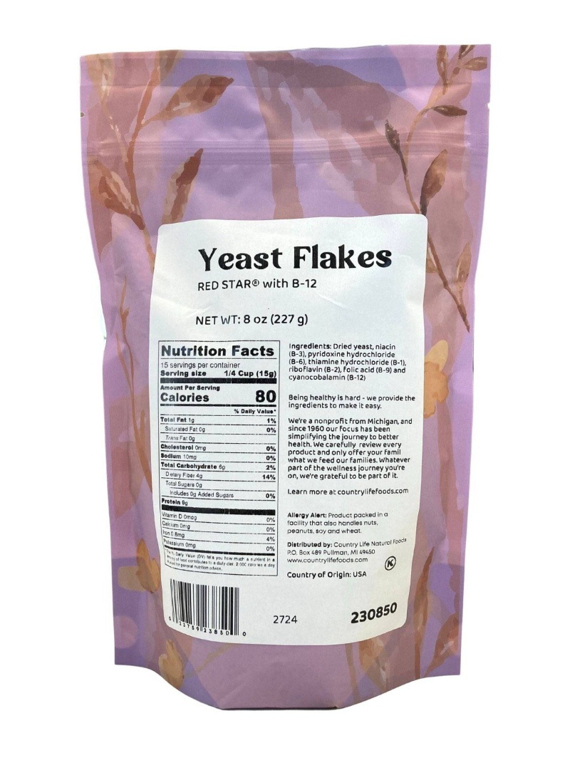 Yeast Flakes, Nutritional W/B-12, Red Star