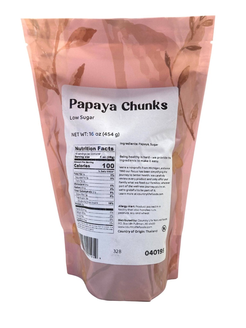 Papaya Chunks (Low Sugar)