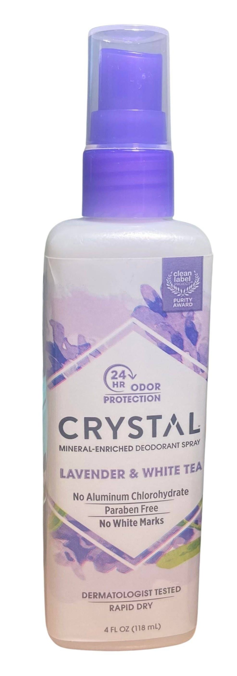 Crystal Deodorant, Spray, Lavender & White Tea - 4 Fl Oz