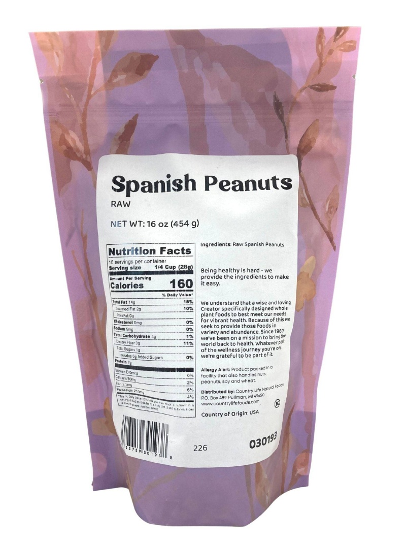Peanuts, Spanish Raw