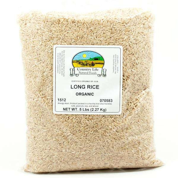 Organic Long Brown Rice - 5 Lb
