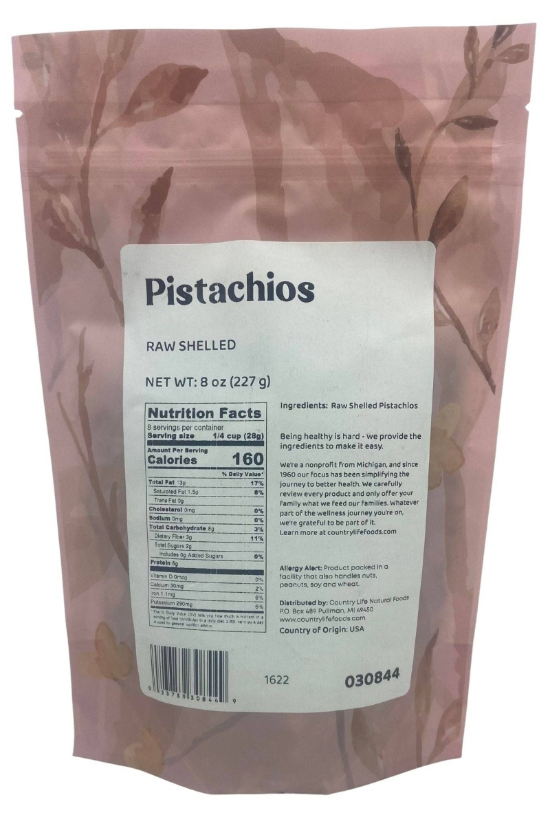 Pistachios, Shelled (Raw) 8 Oz