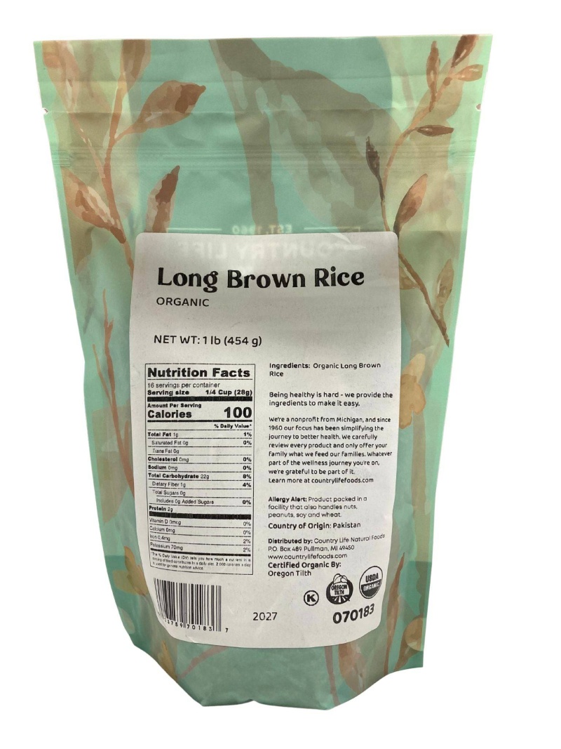Long Brown Rice, Organic, Lundberg