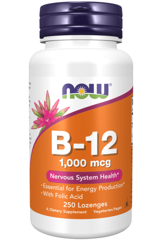 NOW B-12 1,000Mcg 250 Count - 250 Lozenges