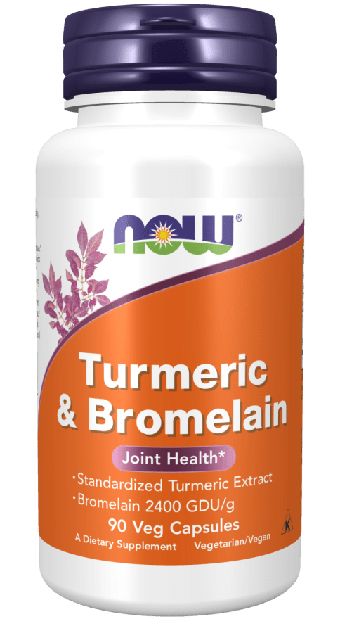 Turmeric & Bromelain - 90 Vcaps - NOW Brand