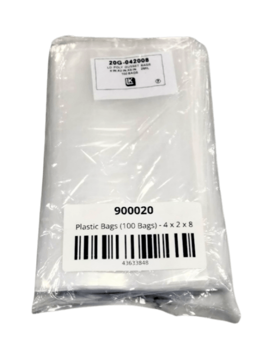 Bags, Polyethylene, 100 Bags 4 X 2 X 12 (2 Mil)