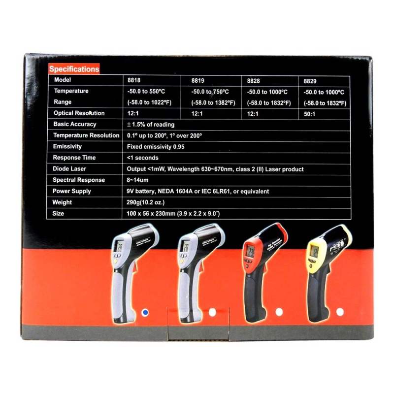 Professional Infrared High Temp Thermometer With Laser Pointer