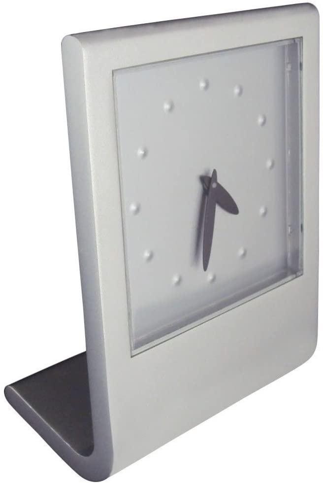 Aluminum Analog Desk Clock & Paperweight