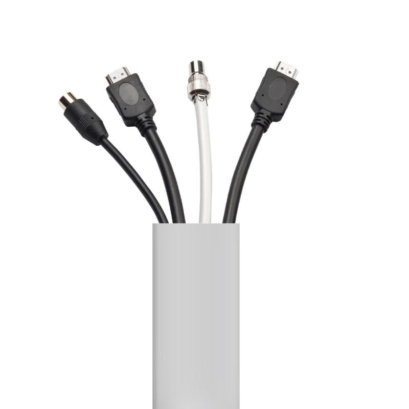 Wire Trak On A Roll 1/2" H X 1" W 50 Ft, White, Raceway, Cable Management