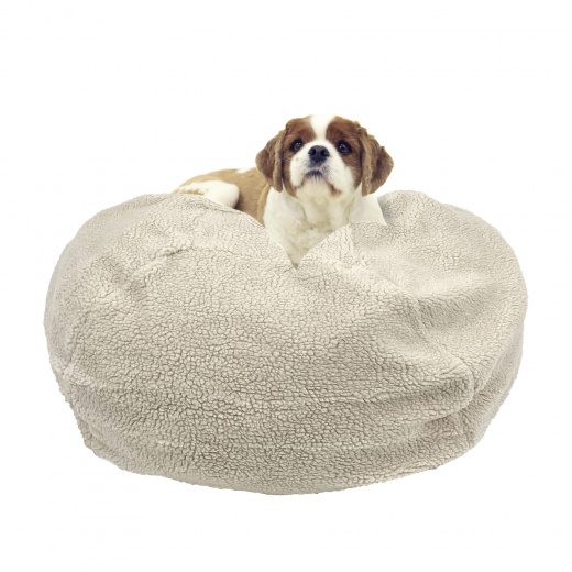 Sherpa Puff Ball Nesting Dog Bed