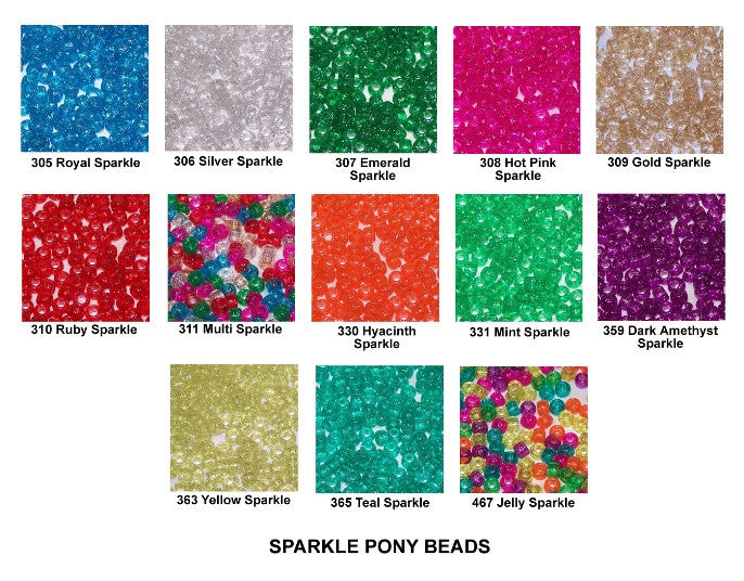 Pony Beads 6 x 9mm Glow in the Dark Pkg 1000 750V