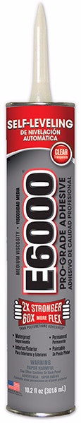 E6000 Glue Clear Medium Visc. 10.2 Oz Cartridge, 12/Case