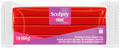 Premo Sculpey! Clay Cadmium Red Hue, 1 Pound Bar, Pe1 5382