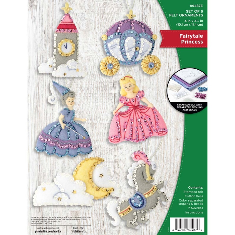 Bucilla Seasonal - Felt - Ornament Kits - Fairytale Princess