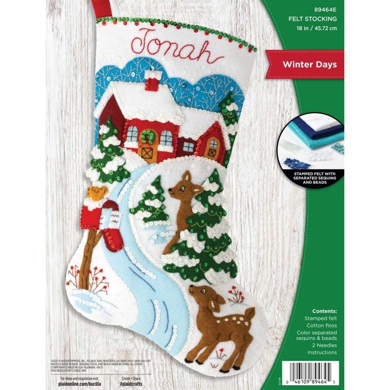 Bucilla Seasonal - Felt - Stocking Kits - Winter Days