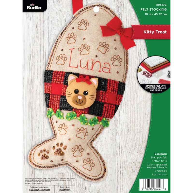Bucilla ® Seasonal - Felt - Stocking Kits - Kitty Treat