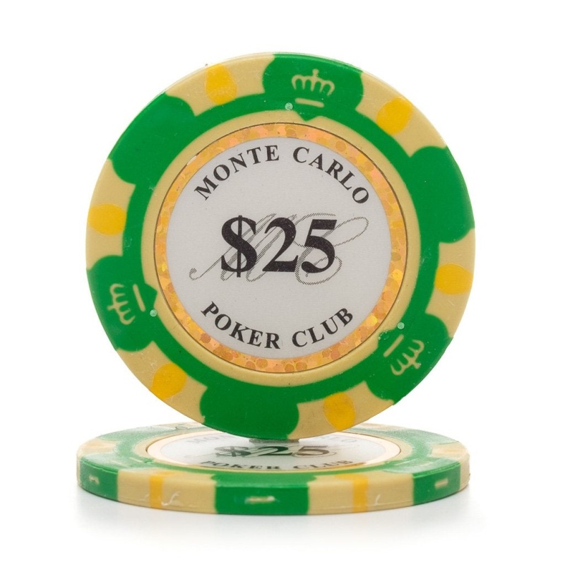 Monte Carlo 12.5G 3 Tone Holographic Poker Chips (25/Pkg) $25.00