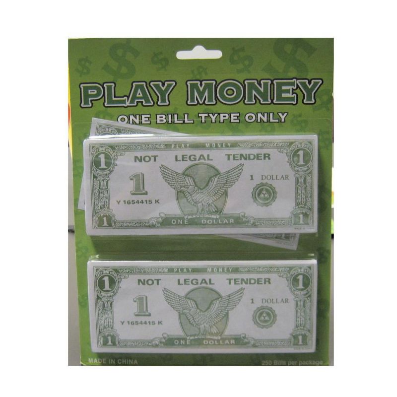 Paper Play Money Bulk (250/Pkg) Click For Denominations - $500.00