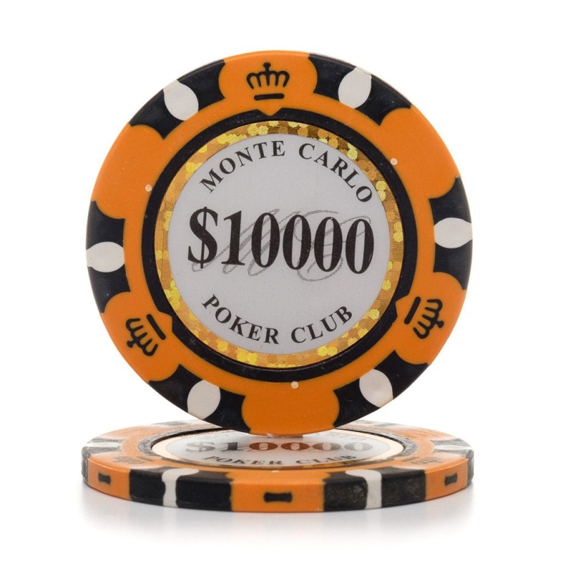 Monte Carlo 12.5G 3 Tone Holographic Poker Chips (25/Pkg) $10,000.00