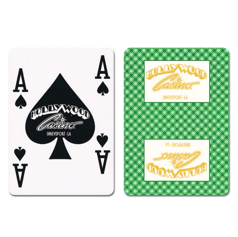 Hollywood New Uncancelled Casino Playing Cards Green