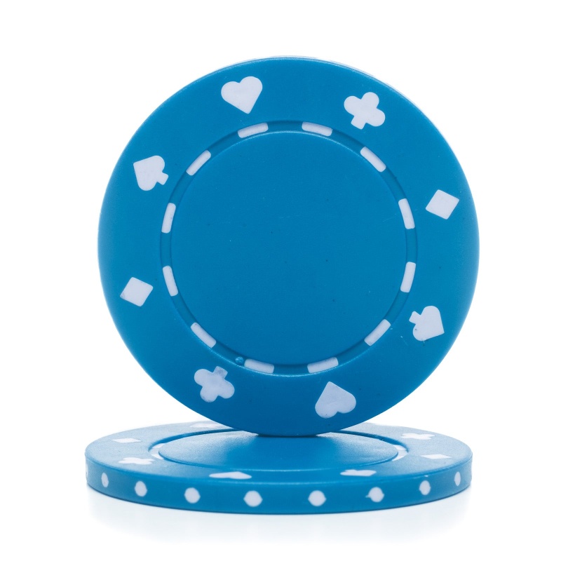 11.5 Gram Suited Poker Chips (25/Pkg) Skyblue