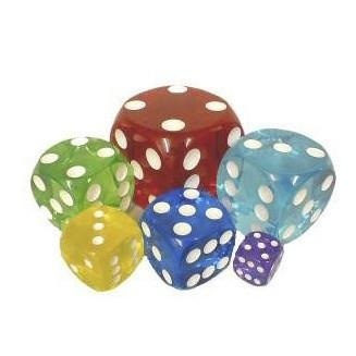 Acrylic Transparent Dice - 30 Mm / 1.25 Inch - Sold Individually
